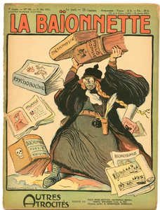 Couverture de ""La Baionnette"", Satirique en Couleurs بواسطة لوسيان ميتيفيت