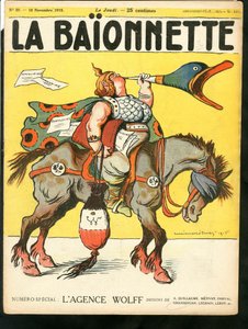 غلاف كتاب "La Baionnette" الساخر بالألوان بواسطة لوسيان ميتيفيت