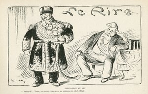 رسم إيضاحي في Le Rire ، 7/7/12 - Confidence au Bey - Colonization - Fallieres Armand (1813-1941) ، Naceur Bey (Mohamed El-Naceur Bey) (1855-1922) (نقش) بواسطة لوسيان ميتيفيت