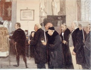 The Clerics ، من L'Estampe Moderne ، نُشر في باريس 1897-99 (لون ليثو)