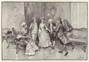 رسم توضيحي لمدرسة فضيحة (chromolitho) بواسطة لوسيوس روسي