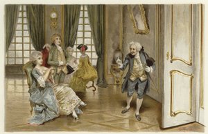 رسم توضيحي لمدرسة فضيحة (chromolitho) بواسطة لوسيوس روسي