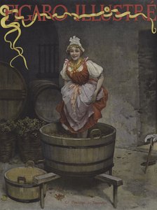 حصاد Jeanneton. غلاف لو فيغارو إيلوستري ، نوفمبر ١٨٩٥ بواسطة لوسيوس روسي