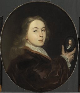 يوهانس باخويسن (1683-1731). مع صورة مصغرة لأبيه لودولف بواسطة لودولف باخويسن