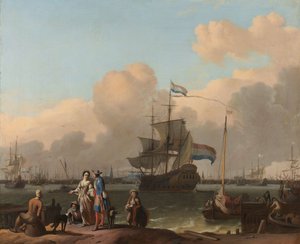 The Y at Amsterdam مع الفرقاطة "De Ploeg" بواسطة لودولف باخويسن