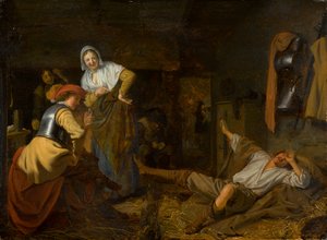 الجنود في ريفيل ، حوالي عام 1650 (زيت على لوح)