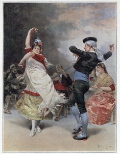 غجر غرناطة. Chromotypography بواسطة Ludovico Marchetti (1853-1909) 1889 مجموعة خاصة.