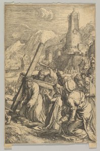 المسيح يحمل الصليب ، من آلام المسيح ، كاليفورنيا. 1623. بواسطة لودوفيكوس سيسيرام