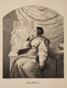 صورة للكاتب بيتين فون أرنيم 1785-1859 ، ني برينتانو ، 1838. بواسطة لودفيج إميل جريم
