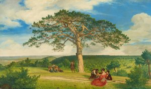 شجرة الصنوبر العريضة بجوار Brühl بالقرب من Mödling ، 1838. بواسطة لودفيج فرديناند شنور فون كارولسفيلد