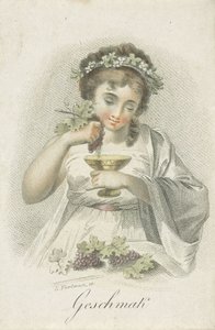 ذوق Geschmack (العنوان على الكائن) خمس حواس ممثلة بشخصيات أنثوية (عنوان المسلسل) Die Funf Sinne (عنوان المسلسل) بواسطة شيافونيتي