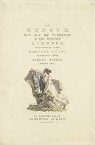 امرأة على صخرة صفحة العنوان لـ: M. Stuart، Man as he Appears on the Known Globe، 1803 بواسطة جاك كويبر