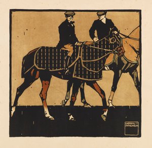 من Portfolio Turf. اثنا عشر صورة لسباق الخيل ، 1909. بواسطة لودفيج هولوين