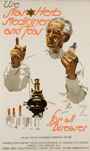 استخدم Star Herb Medicines and Tea - لجميع الأمراض ، حوالي عام 1923. بواسطة لودفيج هولوين