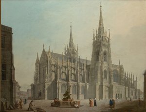 القديس لاكاثدرالي غي دي براغ - كاتدرائية القديس فيتوس في براغ - لودفيك كول (1746-1821). زيت على قماش بواسطة لودفيج كول