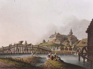 القصر في بوخارست ، رومانيا ، اللوحة 25 من "مناظر في السيادة العثمانية" ، حانة. بواسطة R. Bowyer