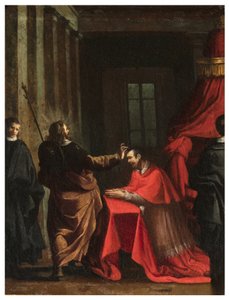 شمال ترانسبت ، مذبح سان روكو 1635 ، 45 ، جينوفسينو 1645 ، Signatura del Cardinal ، مطلي أسفل اليمين بواسطة لويجي ميرادوري