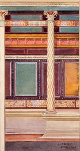 جدارية على الطراز المعماري في المكعب ، بيت الزفاف الفضي ، بومبي ، 1897 بواسطة لويجي بزاني