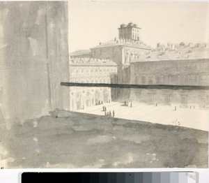 عرض مربع من نافذة ، إيطاليا (لافيس ، حوالي 1825) بواسطة لويجي جاريبو
