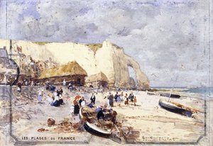 الشاطئ في Etretat ، بواسطة لويجي لوير
