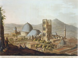 القدس مع كنيسة القيامة ، اللوحة 3 من "مناظر في فلسطين" ، حانة. بقلم روبرت بوير (1758-1834) 1803 (أكواتينت) بواسطة لويجي ماير