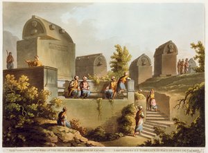 Sarcophagi و Sepulchres على رأس الميناء في Cacamo ، من "مناظر في الإمبراطورية العثمانية" ، نشره روبرت بوير (1758-1834) 1803 (aquatint) بواسطة لويجي ماير