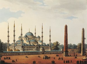 تركيا ، اسطنبول ، المسجد الأزرق في اسطنبول أو السلطان أحمد كامي (مسجد السلطان أحمد) لويجي ماير بواسطة لويجي ماير