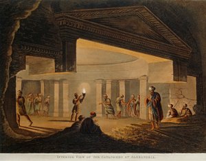 منظر لسراديب الموتى في الإسكندرية (مصر) من مشاهد في مصر بواسطة لويجي ماير ، نقش بواسطة لويجي ماير