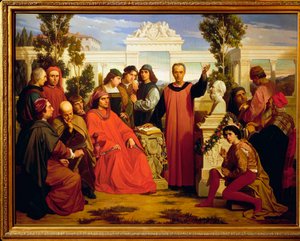 الاحتفال بعيد ميلاد أفلاطون في فيلا Lorenzo Il Magnifico في Careggi يوم 7 نوفمبر