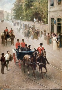 ملك إيطاليا أومبرتو الأول ملك سافوي أمبرتو الأول في مونزا بواسطة لويجي سوريو