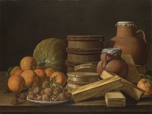 لا تزال الحياة مع البرتقال والجوز. 1772 بواسطة لويس إجيديو ميلينديز