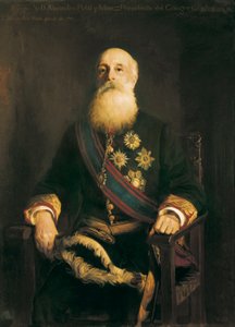 صورة أليخاندرو بيدال واي مون (1846-1913) سياسي إسباني عضو في مجموعة الاتحاد الكاثوليكي. لوحة لويس مينينديز بيدال (1861-1932) بواسطة لويس مينينديز بيدال