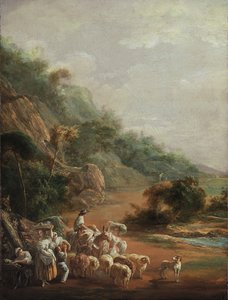 مشهد مع القرويين ، 1786 بواسطة Luis Paret y Alcazar