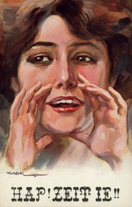 امرأة تنادي (طباعة حجرية ملونة) بواسطة لويس أوسابال