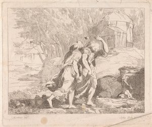 Deucalion و Pyrrha بعد الطوفان بواسطة ليديا بيتس