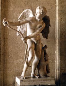 إيروس (كيوبيد) مع القوس (1753) نسخة طبق الأصل من Eros de Thespies بواسطة Lysippe. متحف الكابيتول ، روما.