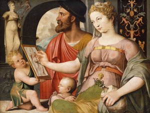 رمزية للرسم: Pictura عمل رسم بعد التحف بواسطة مارتن دي فوس