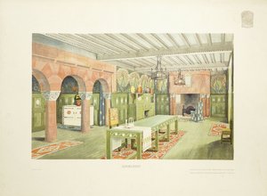 غرفة الطعام ، جزيرة مان ، حوالي 1901 (طباعة حجرية ملونة) بواسطة ماكاي هيو (بعد) بيلي سكوت