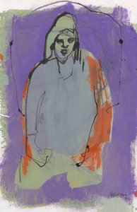 كراسة الرسم 10، 2024 (طلاء بالتمبرا والحبر والفحم على ورق) بواسطة 