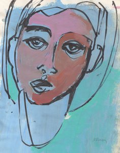 كراسة الرسم 21، 2024 (طلاء تمبرا، حبر على ورق)