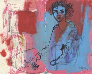 كراسة الرسم 35، 2025 (طلاء بالتمبرا والحبر والفحم على الورق) بواسطة 