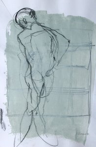 كراسة الرسم 46، 2025 (طلاء تمبراً، فحم على ورق) بواسطة 