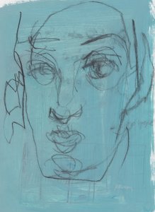 كراسة الرسم 5، 2024 (طلاء تمبراً وفحم وقلم رصاص على ورق) بواسطة 