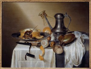 لا تزال الحياة مع بات بات مع الليمون و بيوتر كاراف. اللوحة بواسطة Maerten Boelema de Stomme (1611-1664) القرن السابع عشر الشمس. 0.6x0.79 م نانت ، متحف الفنون الجميلة