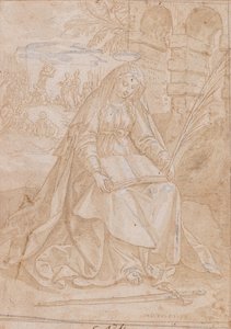 القديس يوستينوس 1584. بواسطة Maerten Vos de