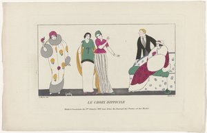 جورنال des Dames et des Modes ، 1 يناير 1913: الاختيار الصعب بواسطة تشارلز مارتن
