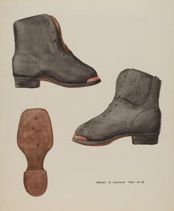 حذاء طفل نحاسي الأصابع ، ج. 1937. بواسطة ماجل ج