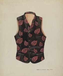 سترة مخملية مطرزة ، c. 1937. بواسطة ماجل ج