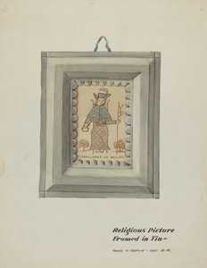 إطار من الصفيح مصنوع يدويًا من سانتو نينو دي أتوتشا ، c. 1937. بواسطة ماجل ج