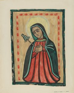Altarpiece-Our Lady of Sorrows نوسترا سينورا دي لوس سيت دولوريس ، ج. 1938. بواسطة ماجل ج